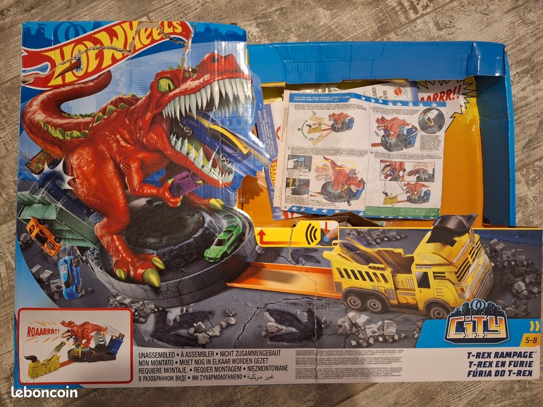 Wheels Jurassic World Pista Hot Wheels Dinosauri Rex Rampage Pista