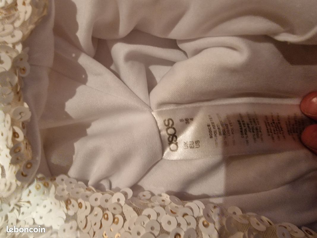 Top Asos Blanc doublé S . Tbe (image 1)