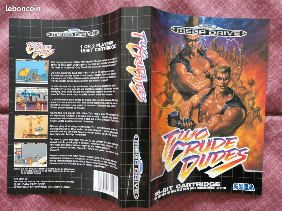 Two Crude Dudes Sur Sega Megadrive / Genesis - Version US Complète CIB - Bon état
