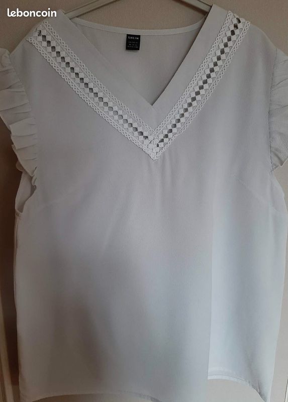 Lot de 3 chemisiers blancs taille L (image 2)