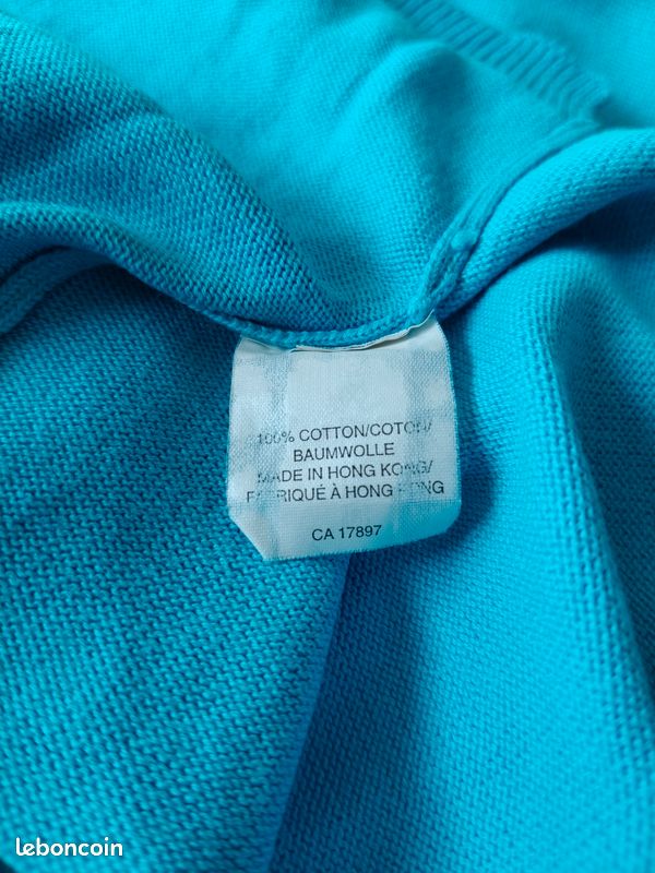 Pull col V bleu turquoise Gap taille M/M, taille française L (image 4)