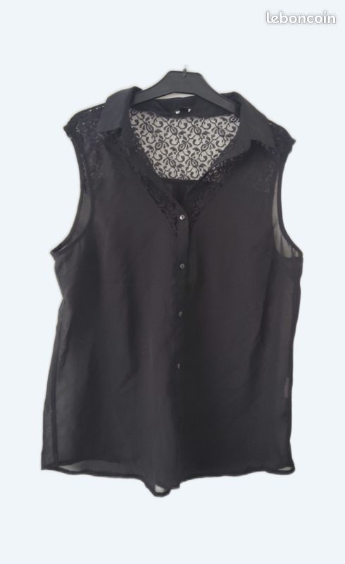Chemisier Femme Noir Jennyfer Taille S - Occasion En Très Bon état