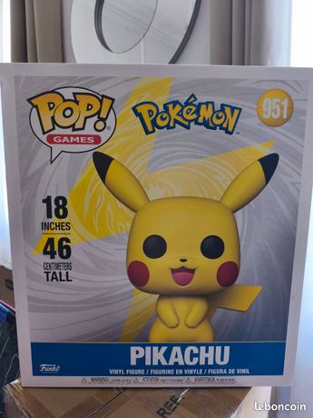 Pokémon Pikachu 46 CM / MEGA POP / Le Plus Grand Pikachu - Neuf En