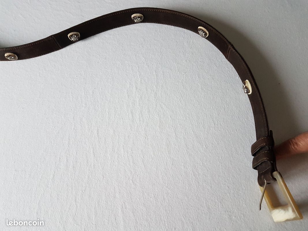 Ceinture ABACO en cuir marron (image 3)