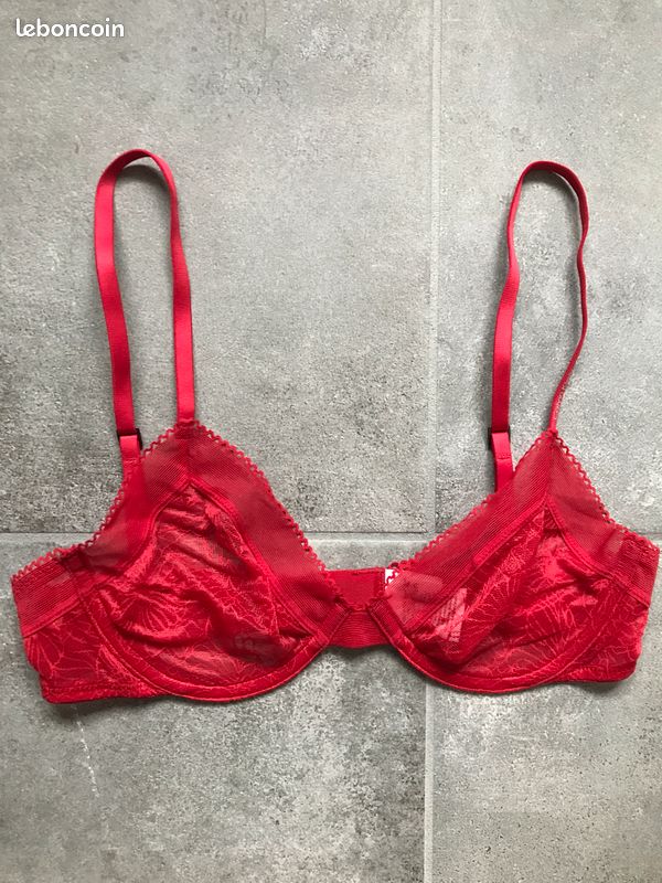 Soutien-gorge rouge Calvin Klein 85B NEUF (image 1)