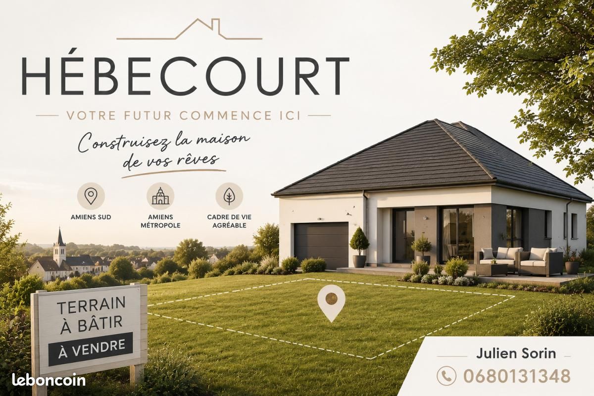 Terrain 571 m² Hebecourt · à Hébécourt · 116 500 €