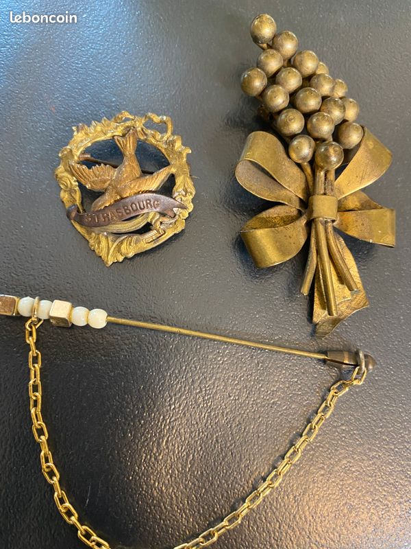 Lot De 7 Broches Anciennes Et Vintage - À Nettoyer, Occasion