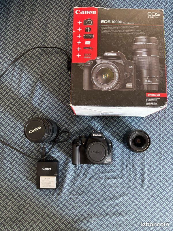Canon 1000d avec un sony 75-300mm et un sony 18-55mm