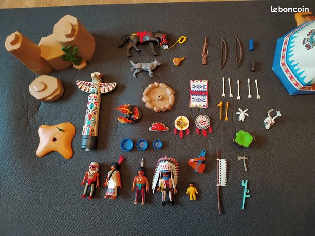 PLAYMOBIL - 5247 - JEU DE CONSTRUCTION - CAMP DES INDIENS AVEC