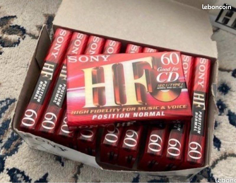 Lot 3 cassettes K7 Audio HF 60 SONY Position Normal
