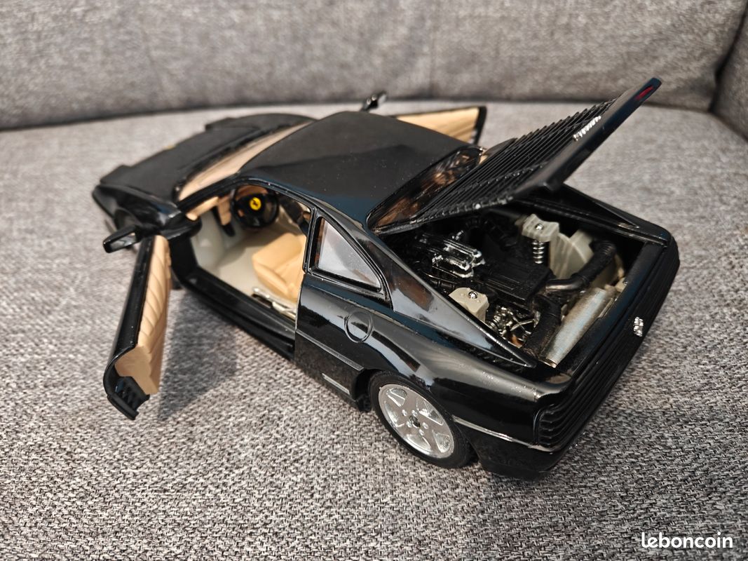 FERRARI 348 TB noire échelle 1/18 TONKA POLISTIL voiture miniature de collection