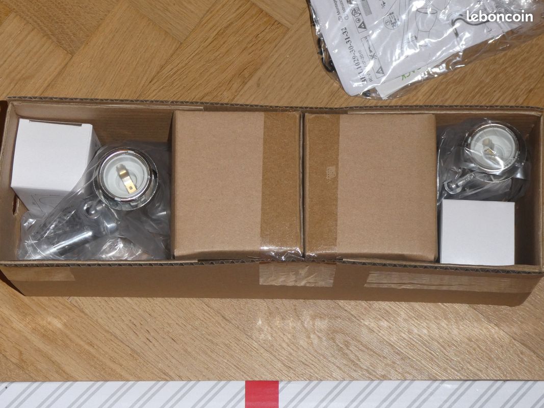 1 plafonnier 2 spots neuf LED E14 orientables (image 2)