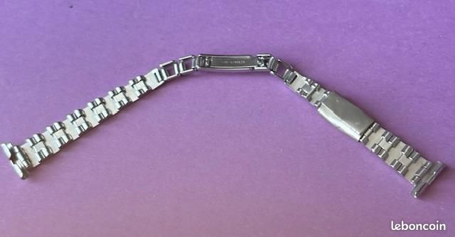 Bracelet De Montre Acier Chromé Vintage - Neuf Sans étiquette, Style Rétro