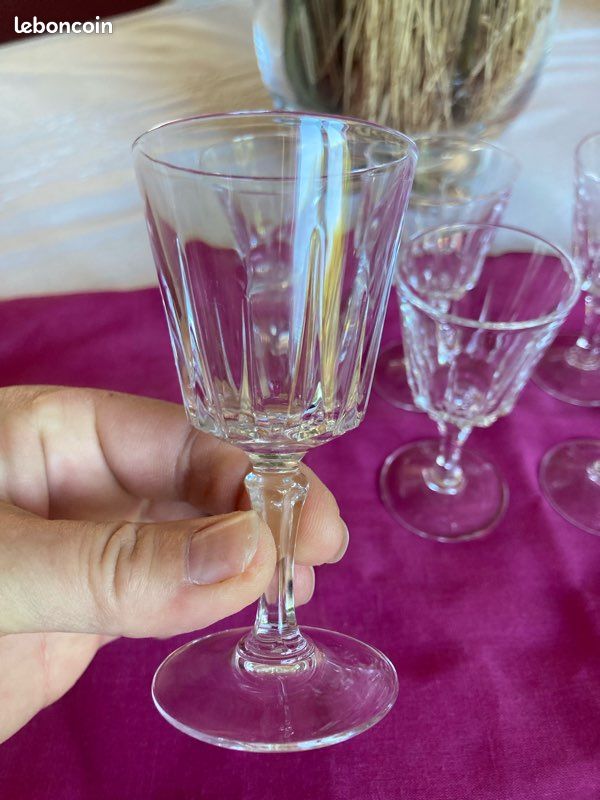 Barski Lot de 6 verres à liqueur à pied en verre de cristal conçus pour le Barski Lot de 6 verres à liqueur à pied en verre de cristal conçus pour le