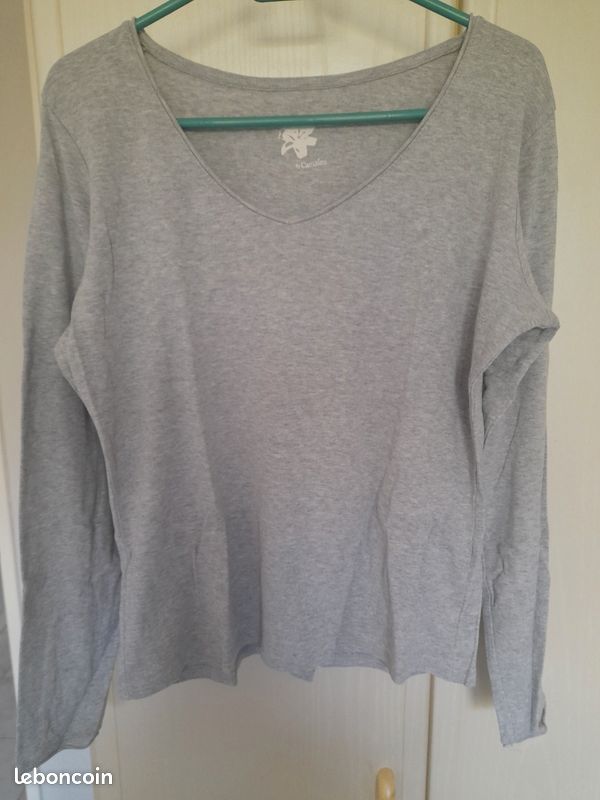 Lot de t-shirts femme taille 38 : Achat occasion | T-shirts (femme) Camaïeu Turquoise Bon état
