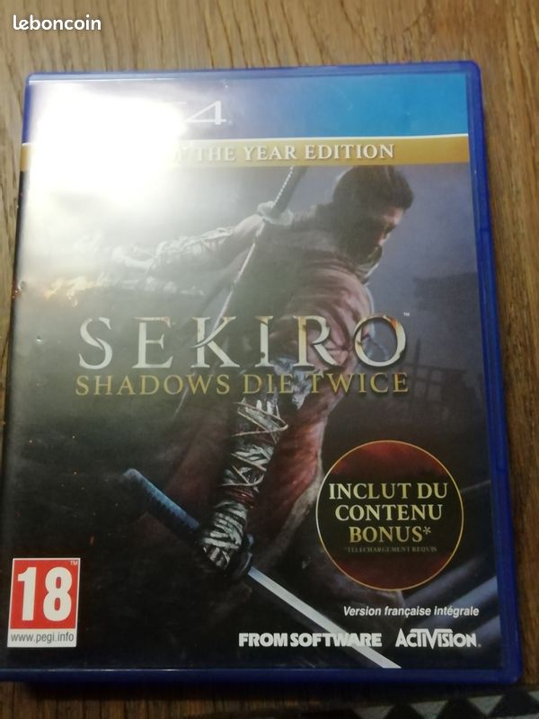 Sekiro: Shadows Die Twice (PS4) - Jeu Action-Aventure PEGI 18 - Très Bon État