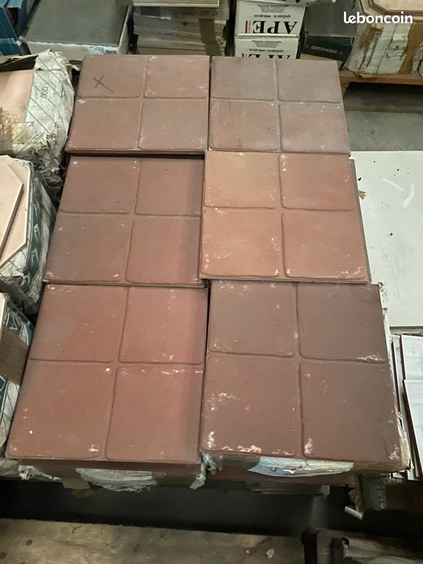 5m2 / carrelage extérieur anti dérapant terre cuite qualité 25x25 (image 1)