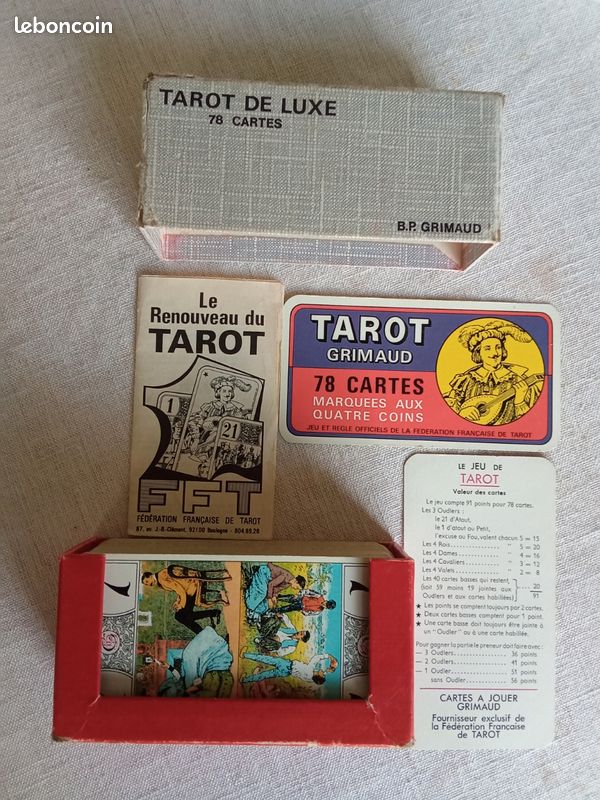 Ancien jeux carte tarot de Marseille cartomancie grimaud - Collection
