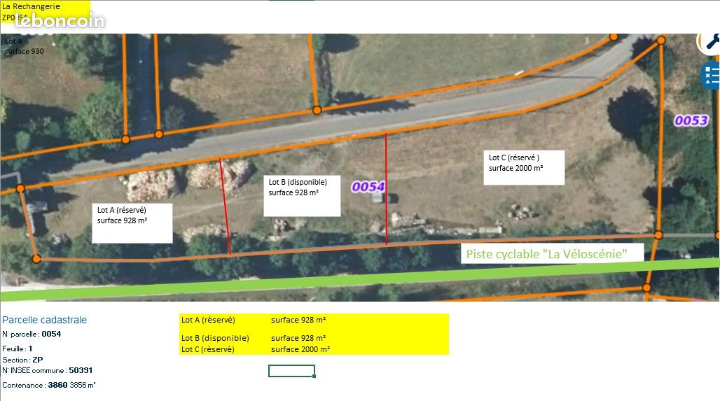 Terrain à vendre à proximité de Saint Hilaire du harcouet (Parigny) · à Grandparigny · 35 000 €