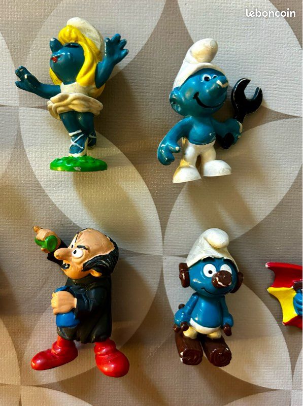Lot De Figurines Schtroumpfs Vintage – Schleich, Années 80/90, état Proche Neuf