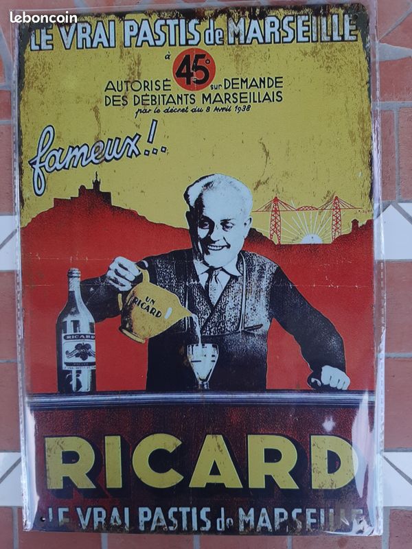Plaque métal déco RICARD (image 1)