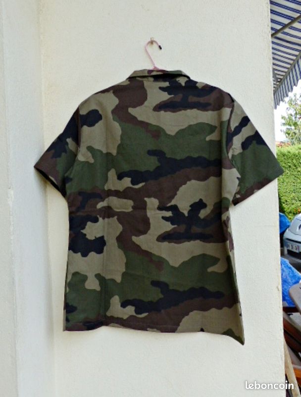 Chemise militaire française authentique armée F2 Desert camo manches courtes surplus militaire NEUF