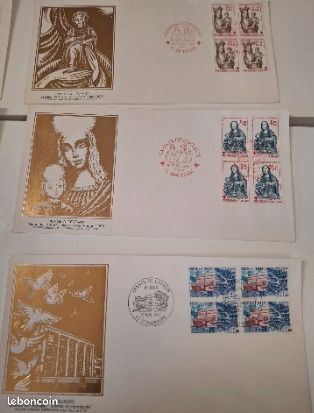Enveloppe premier jour Jeux Olympiques de 1984, timbre ski