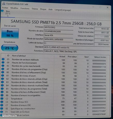 HP 280 G2, Processeur Core i5, 8 Go RAM, Graphic Nvidia Quadro P400 2G RAM, Disk 256 SSD 5