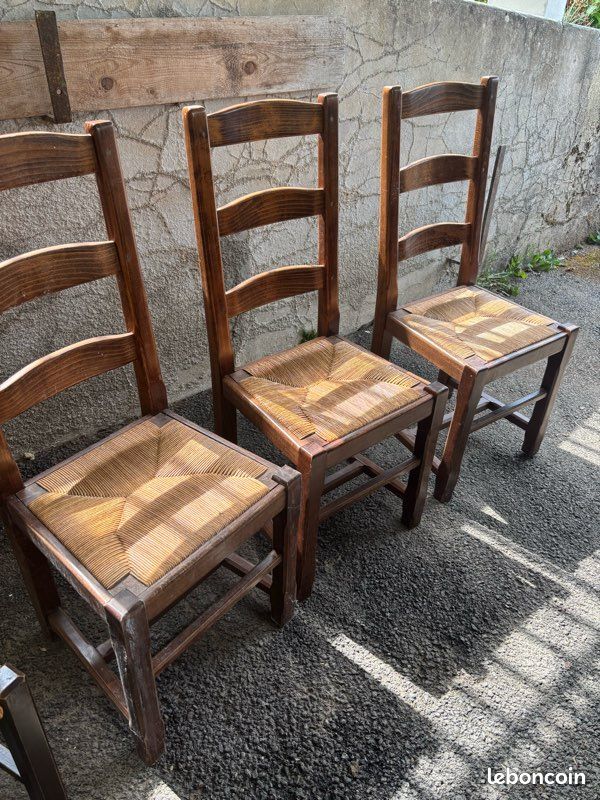 Lot de chaises chene massif 7 (image 2)
