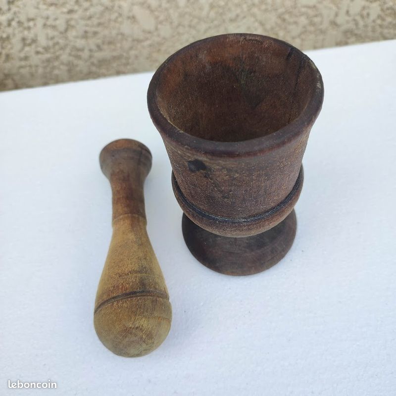 Mortier et pilpon en bois (image 6)