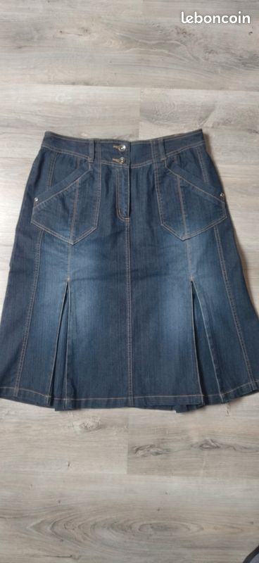 Mini-jupe En Jean Femme M&S (Marks And Spencer) - Taille à Préciser (Occasion Très Bon état)