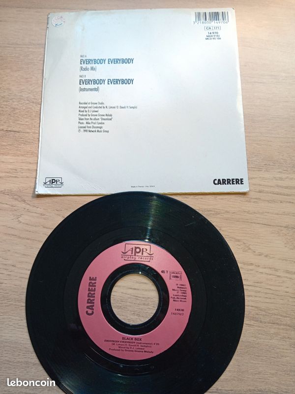 Disque vinyle 45t Black box every body (image 2)