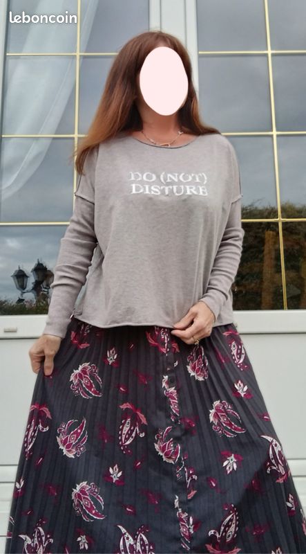 Jupe plissée et haut loose ensemble 42-44 tbe Vêtements