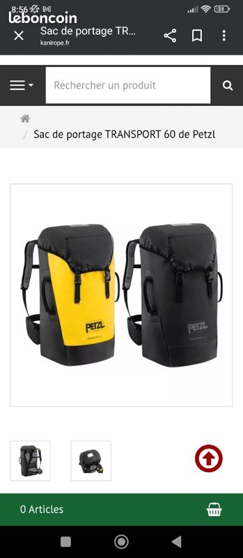 Sac PETZL 60L Sport Plein air