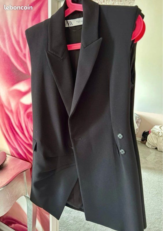 Gilet Blazer Sans Manche Femme Zara Robe Blazer Sans Manches Zara