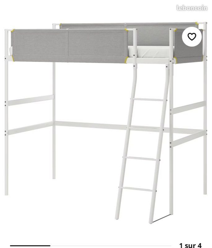 Lit IKEA Mezzanine + matelas (image 1)