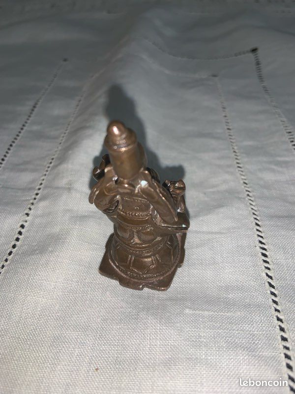 Ancien petit bronze divinité indienne (image 3)