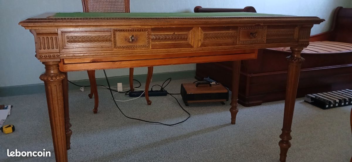 Table bureau fin 19ème style Louis XVI (image 1)