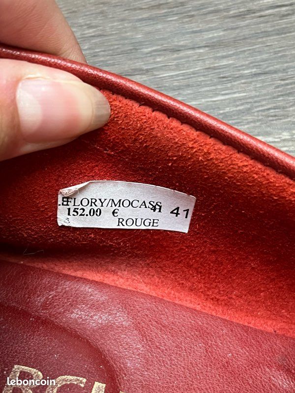 Mocassins Arcus cuir rouge 41 (image 5)