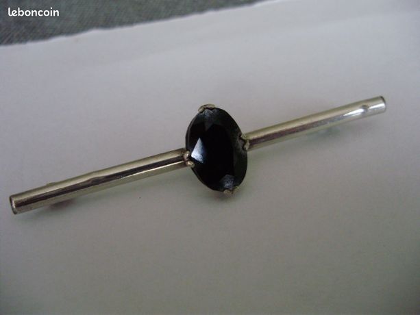 Broche barrette ancienne en argent
