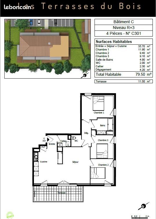 Appartement a louer challans - 4 pièce(s) - 79 m2 - Surfyn