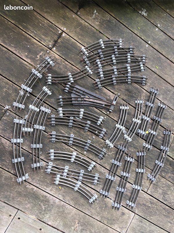 JEP O / 0 1/48 LOT DE 8 RAILS: 4 DROIT L=26,5cm