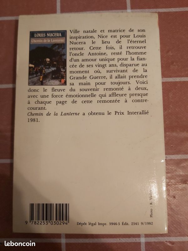 Livre de poche Chemin de la Lanterne de Louis Nucera (image 2)