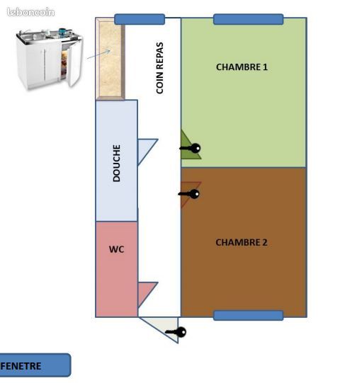 Appartement 1 pièce 19 m² · à Lille · 19 m² · 370 €/mois