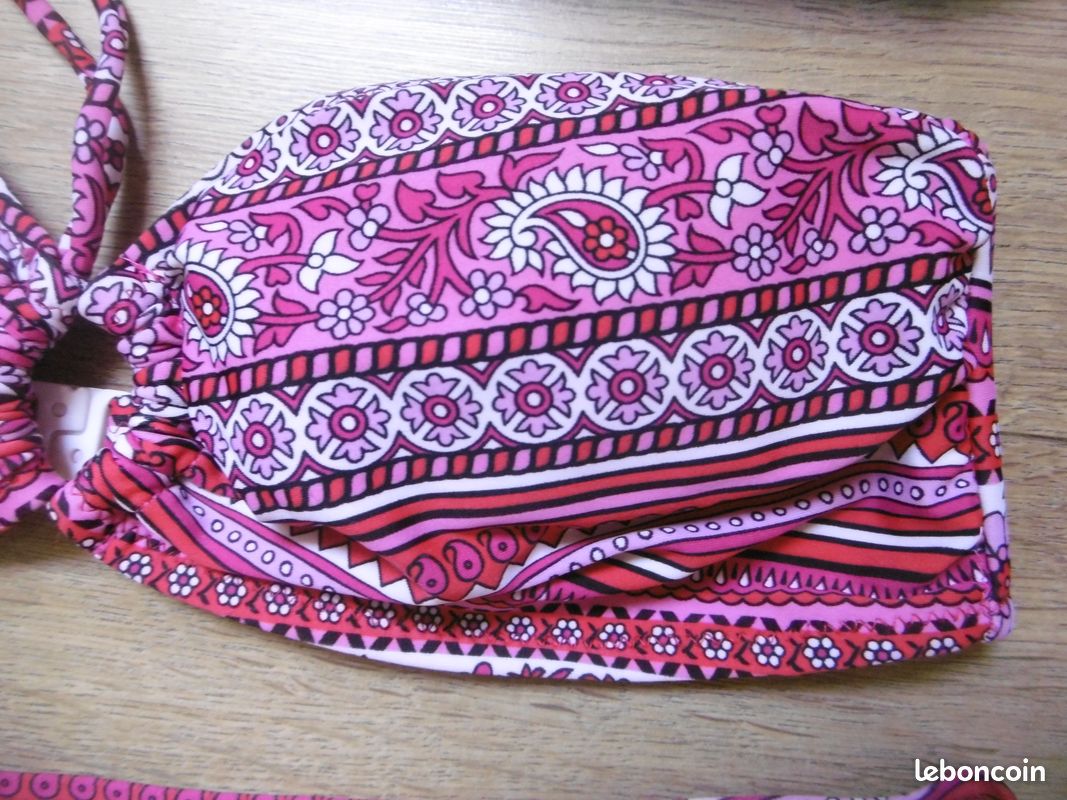 Maillot de bain 2 pièces haut bandeau T 38 (image 2)