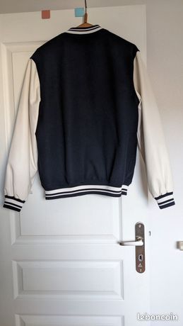 Pull Manches Simili Cuir Taille 14 Ans - Occasion Très Bon État - Gris