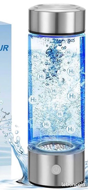 Bouteille Eau Hydrogène Portable 430ML - Générateur Hydrogène 3 Minutes USB Rechargeable (Lot 2)