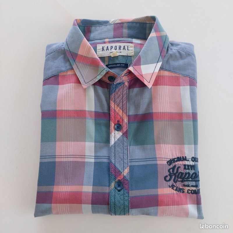 Chemise Homme Kaporal Taille M Blanche - Occasion Très Bon état, Classique Et Pratique
