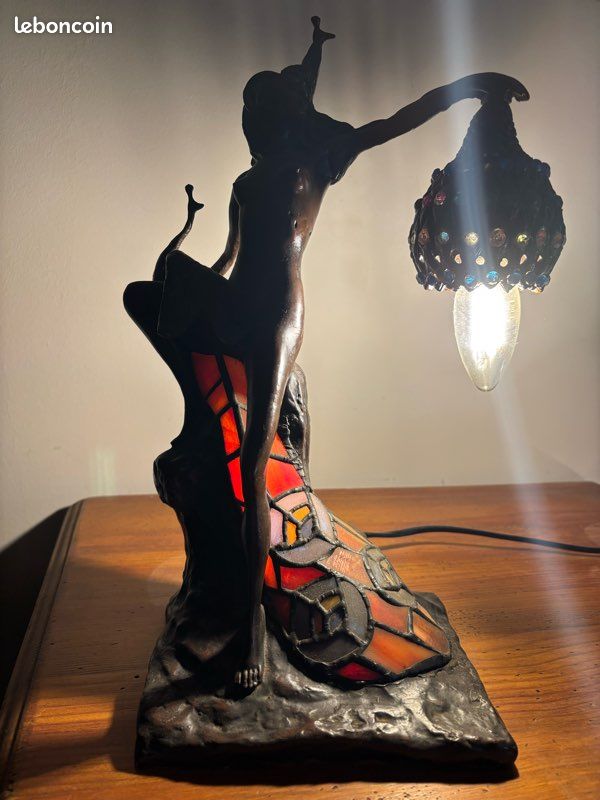 Lampe en bronze ( Philippe Wolfers ) (image 2)