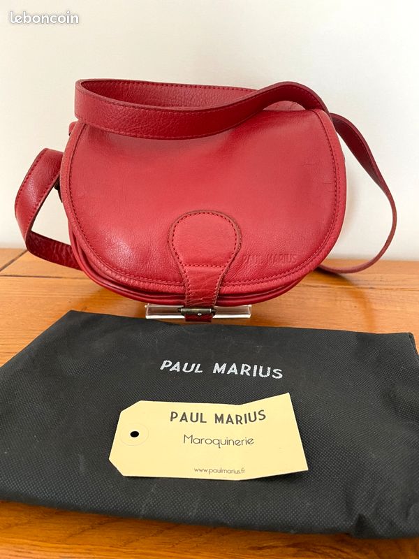 Paul Marius Sac A Main Rouge Cuir Sac Paul Marius Cuir Rouge